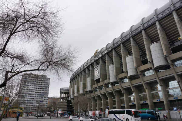 Real Madrid Fotbalový Klub Stadion Staré Fasády Podzimní Scény — Stock fotografie
