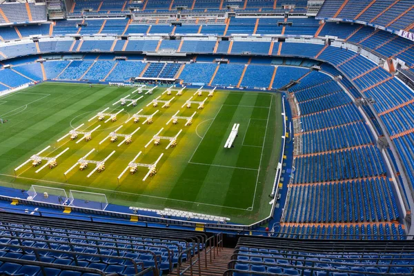 Old Real Madrid Fotbollsklubb Stadion Manteinans Sedd Från Läktare — Stockfoto