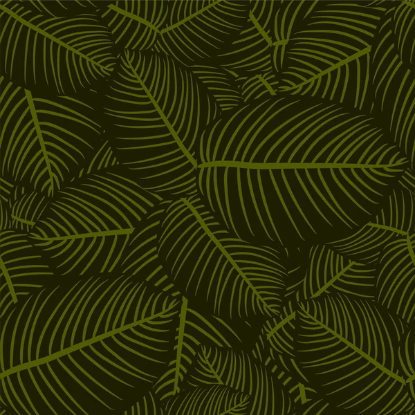 stock vector Green tropical leaves seamless pattern