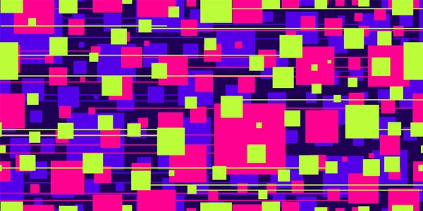 Geometrické Linie Čtverce Moderními Barvami Bezešvé Vzor — Stockový vektor