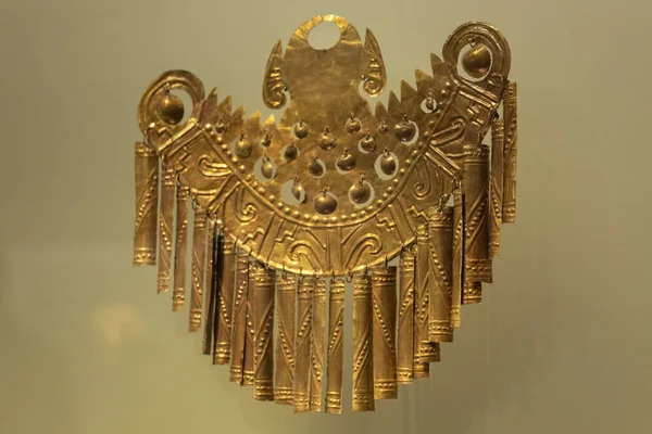 Beautiful Ancient Golden Pendant Piece Golden Piece — Stock Photo, Image