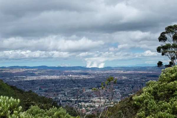 stock image Bogota colombia cityscape viewed from eastern mountains