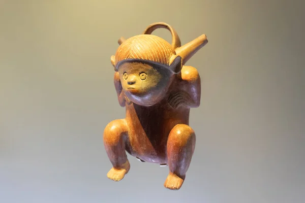 Vaso Ceramica Antropomorfa Culture Indigene Pre Columbus Museo Oro — Foto Stock