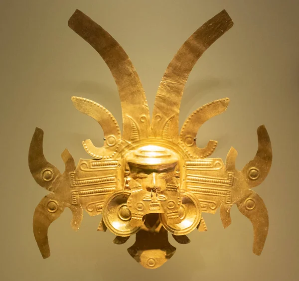 Bella Antica Cultura Yotoco Pettorale Oro Museo Oro — Foto Stock