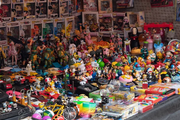 Closeup Used Toy Store Downtown Flea Market — Stock Photo, Image
