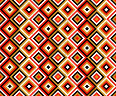 Peru renklerine ve yıpranmış efektlere dayanan güzel, antik elmas deseni.