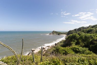 Güneşli bir günde Caaveral plaj manzarası