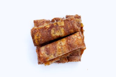 Sun dried banana roll snacks