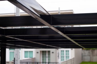Steel roof structure. Build a room addition