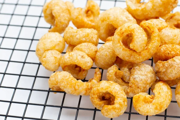 stock image Crispy pork rinds or pork snack.