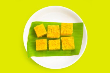 Tatlı yumurta diş ipi jölesi. Tayland tatlısı