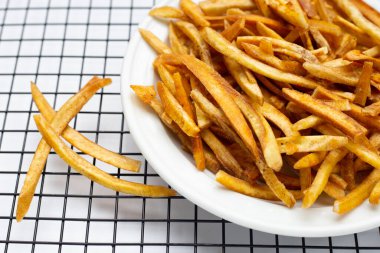 Crispy banana sticks. Fruit snack