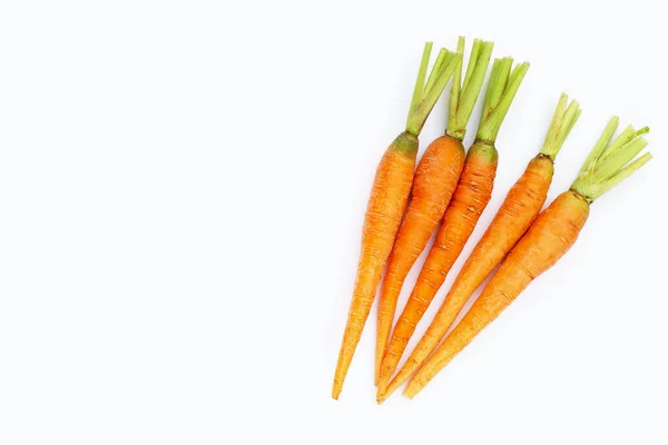 Свіжа Морква Білому Тлі — стокове фото