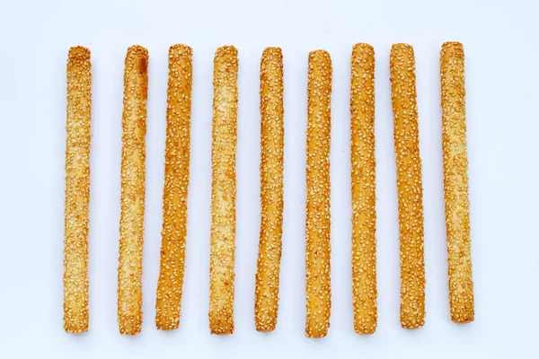 Ψωμί Sticks Λευκό Φόντο — Φωτογραφία Αρχείου