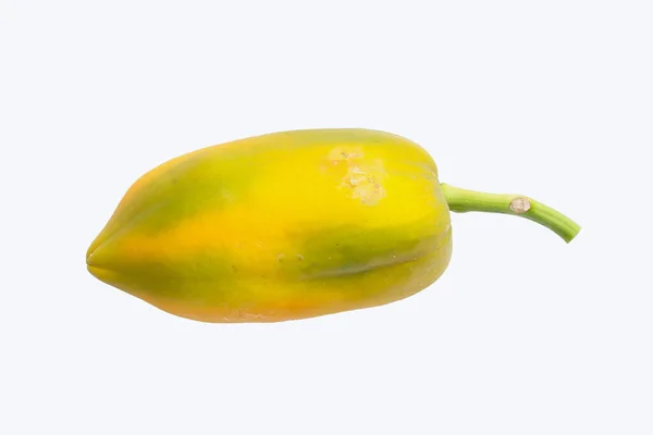 Papaya Frucht Auf Weißem Hintergrund — Stockfoto
