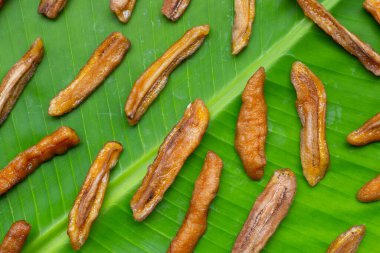 Sun dried banana. Fruit snack