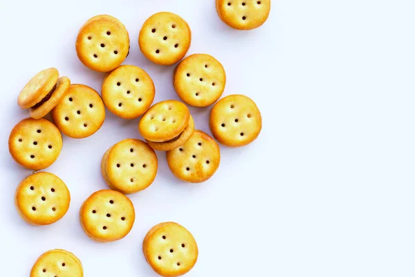 Stock image Pineapple Biscuits isolated on white background.