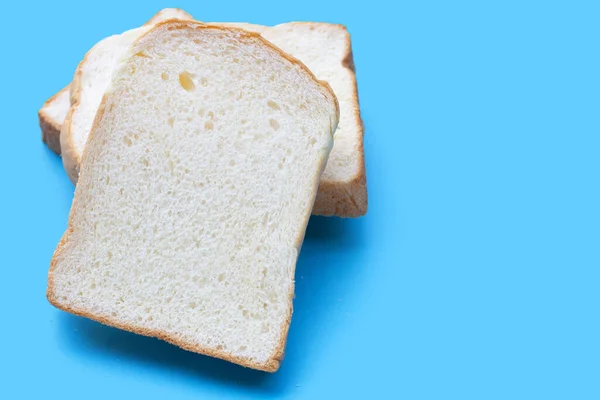 Sliced Bread Blue Background — Stock Photo, Image