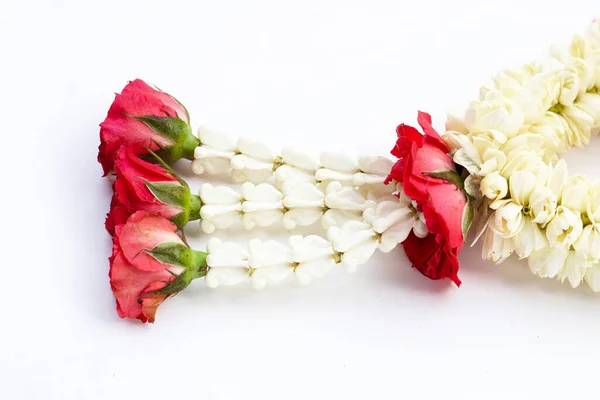 Růže Korunní Květinou Jasmínovou Girlandou Stock Obrázky