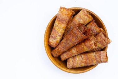 Sun dried banana roll snacks