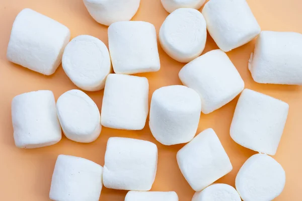 Delicioso Marshmallows Redondos Fofos Doces Brancos — Fotografia de Stock