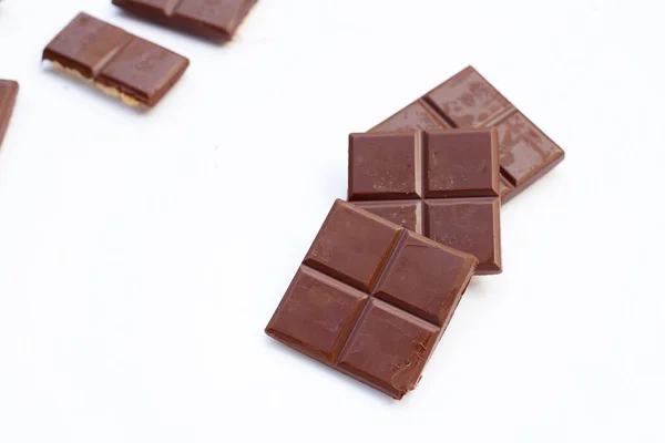 Quadratische Kekse Dunkler Schokolade — Stockfoto