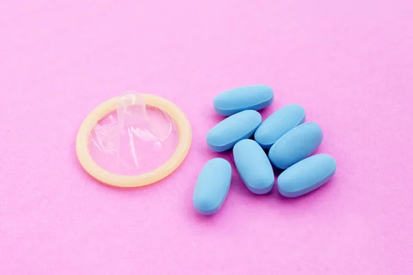 Prep Pre Exposure Prophylaxis Blaue Pillen Zur Hiv Prävention Blaue — Stockfoto