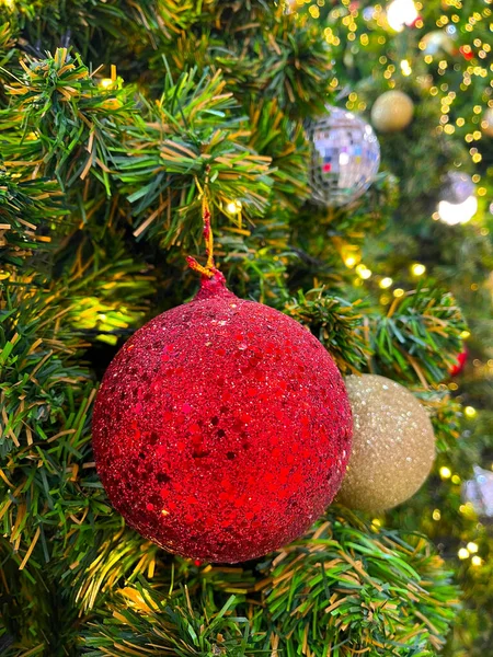Noel Ağacı Süslemesi Noel Arkaplanı — Stok fotoğraf