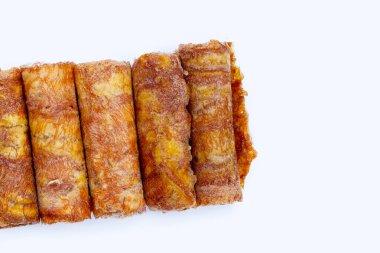 Sun dried banana roll snacks