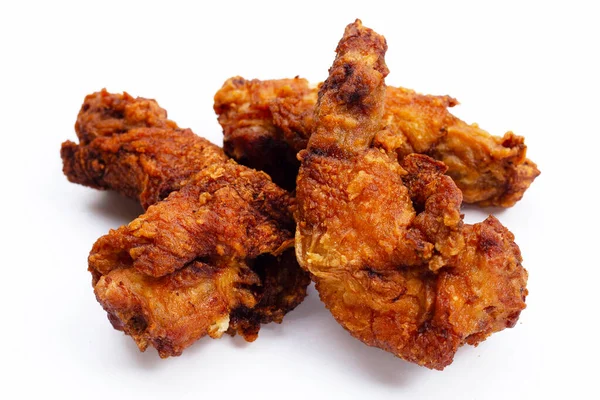 Fried Chicken Necks White Background — Stock Photo, Image