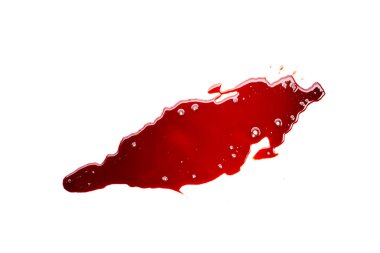 beyaz zemin üzerinde kan damlaları.