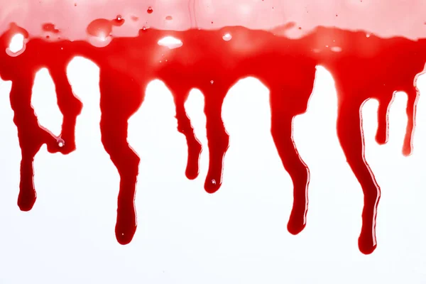 Σταγόνες Αίματος Άσπρο Φόντο — Φωτογραφία Αρχείου