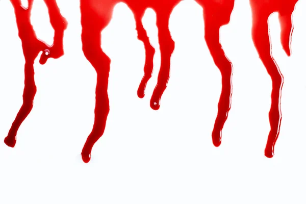 Капли Крови Белом Фоне — стоковое фото