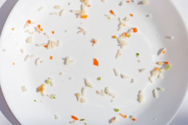 Kirli plaka beyaz arka planda. Üst görünüm