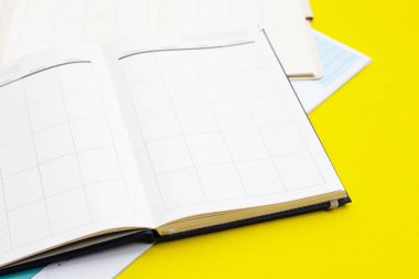 Arka plan için takvim defteri. Çalışma planı