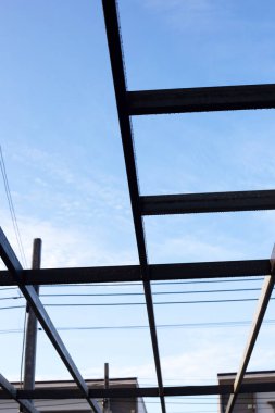 Steel roof structure. Build a room addition