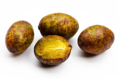 Beyaz arkaplanda domuz eriği