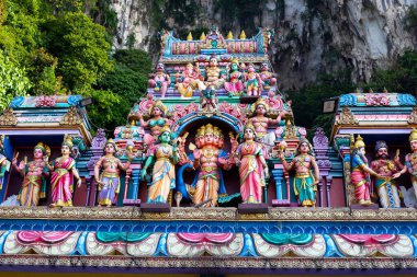 Colorful of Hindu temple in Batu Caves in Gombak, Selangor, Malaysia.