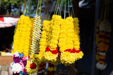 Fllower garland shop near  Batu Caves Temple, Malaysia