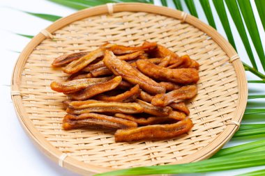 Sun dried banana. Fruit snack