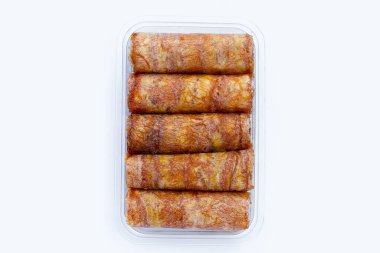 Sun dried banana roll snacks