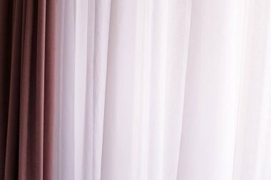 Perdeler kapı ya da pencere, oda dekorasyonu iç mekan.