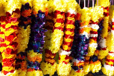 Fllower garland shop near  Batu Caves Temple, Malaysia