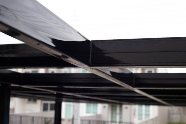 Steel roof structure. Build a room addition