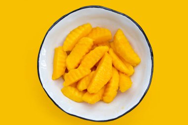 Sweet yellow mango fruit slices