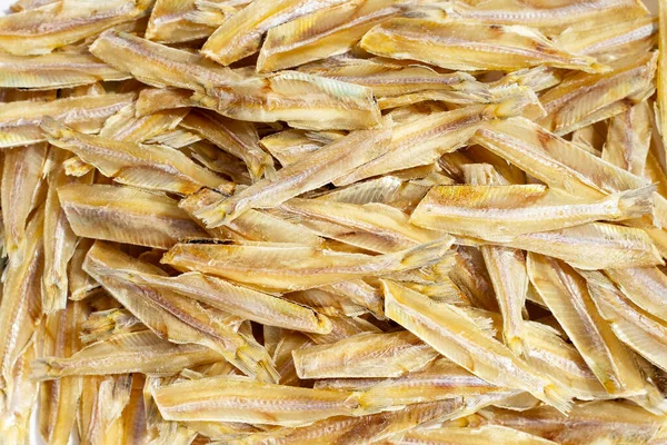 Dried anchovy. Close up, Top view