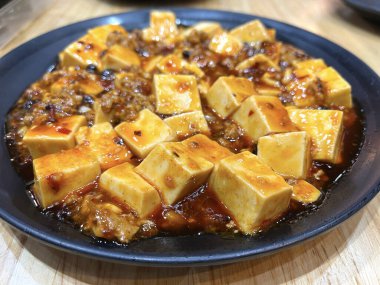 Spicy sichuan mapo tofu. Chinese food