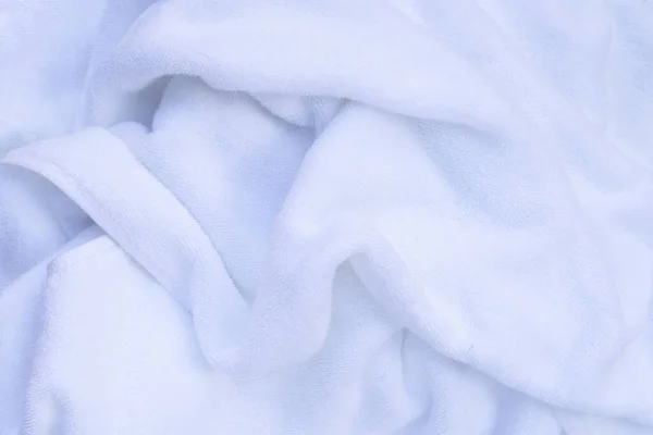 Close up of used white towel