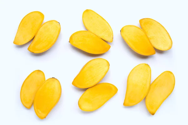 stock image Tropical fruit, Mango on white background.