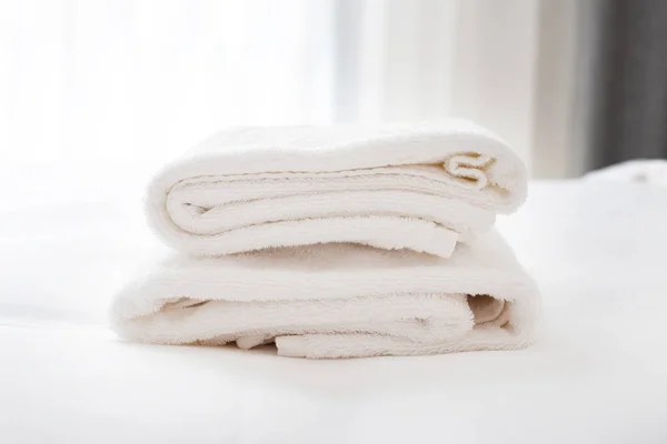 Stack White Towels Bath Towel — Stock Photo, Image